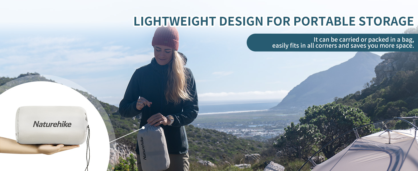 Naturehike Yugu: Саморозкладаний килимок для кемпінгу та трекінгу, 3.5 см, блакитний