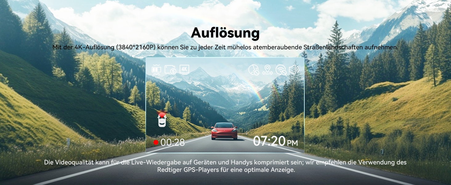 Відеореєстратор REDTIGER F4 4K для авто з Wi-Fi, нічною зйомкою та паркуванням, 32GB карта в комплекті