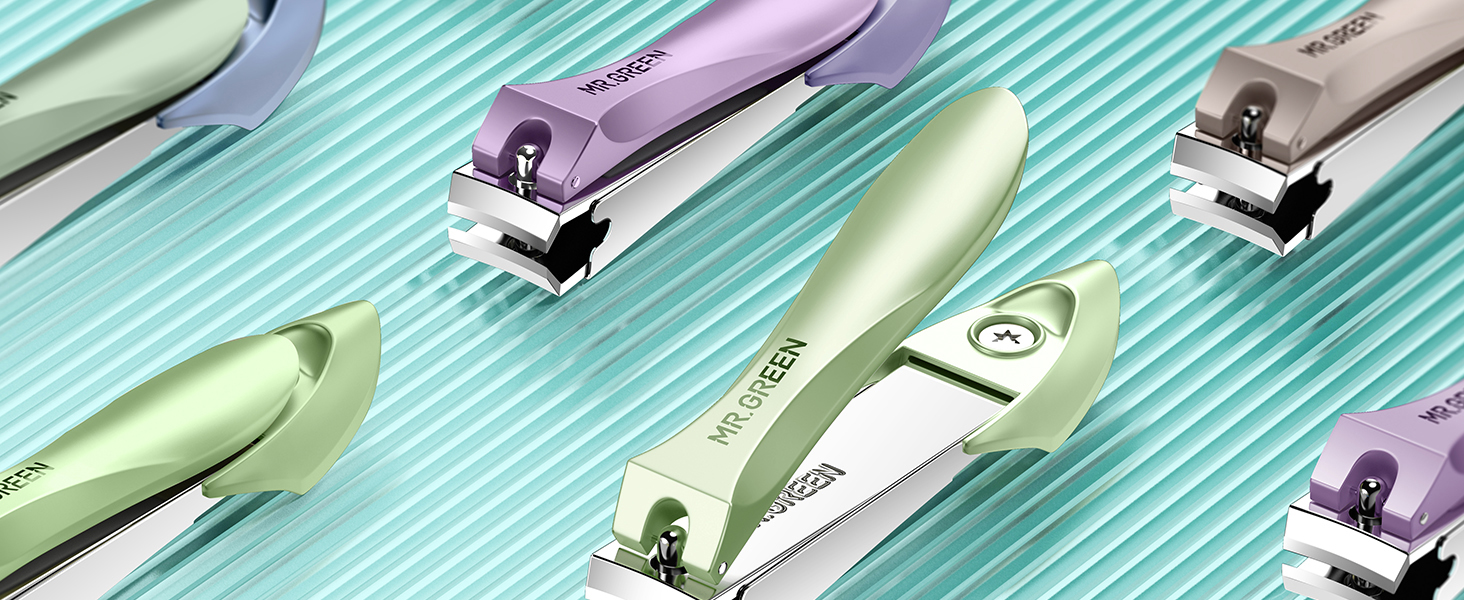 Професійний набір для манікюру MR.GREEN: кусачки для нігтів з пилкою, для жінок, чоловіків, дітей та літніх людей, фіолетовий колір, подарункова упаковка