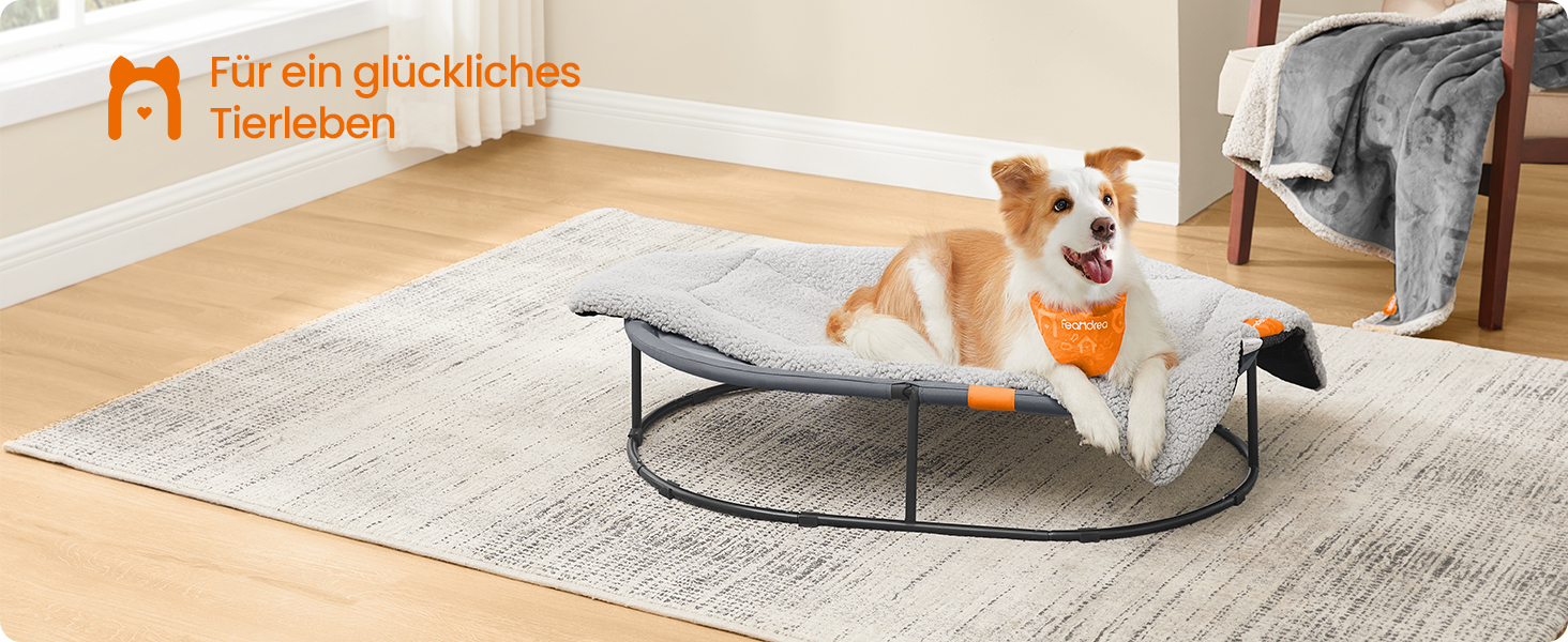 Підстилка для собак та котів Feandrea, 60 x 45 см, сіра, машинне прання, антиковзаюча