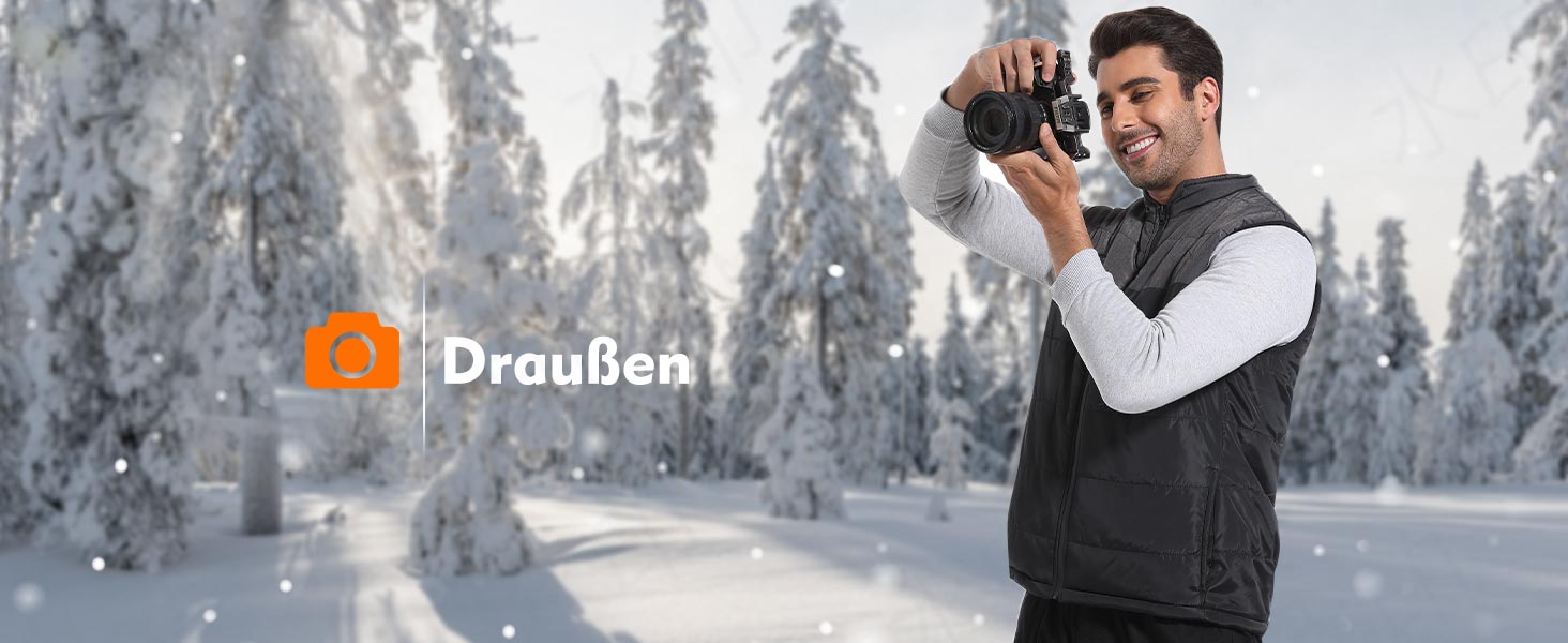 Електрична гріюча жилетка Buba Toys для чоловіків з Powerbank 20000mAh, 21 зона нагріву, 3 режими, для катання на лижах, піших прогулянок та активного відпочинку, XL, сіро-чорний колір