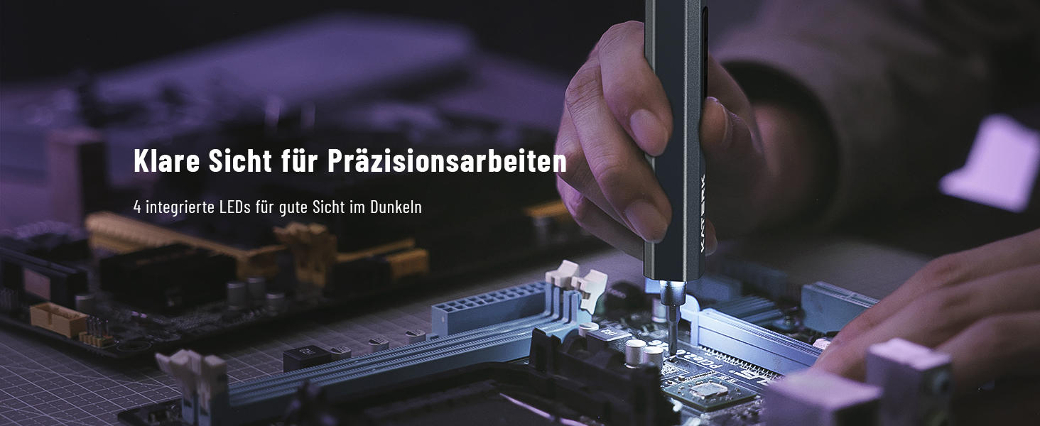 Набір прецизійних викруток KATERK 64 шт. з LED-підсвічуванням та магнітною основою для ремонту електроніки, телефонів, камер та годинників