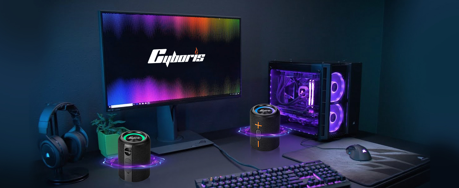 CYBORIS 2 Портативна Bluetooth колонка, водонепроникна, 20 Вт, 24 год, True Wireless