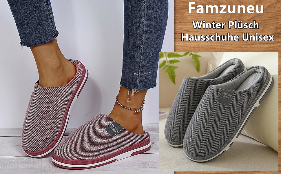 Теплі жіночі/чоловічі тапочки з плюшу та повсті, модель A01, колір водяний кавун, розмір 36 EU