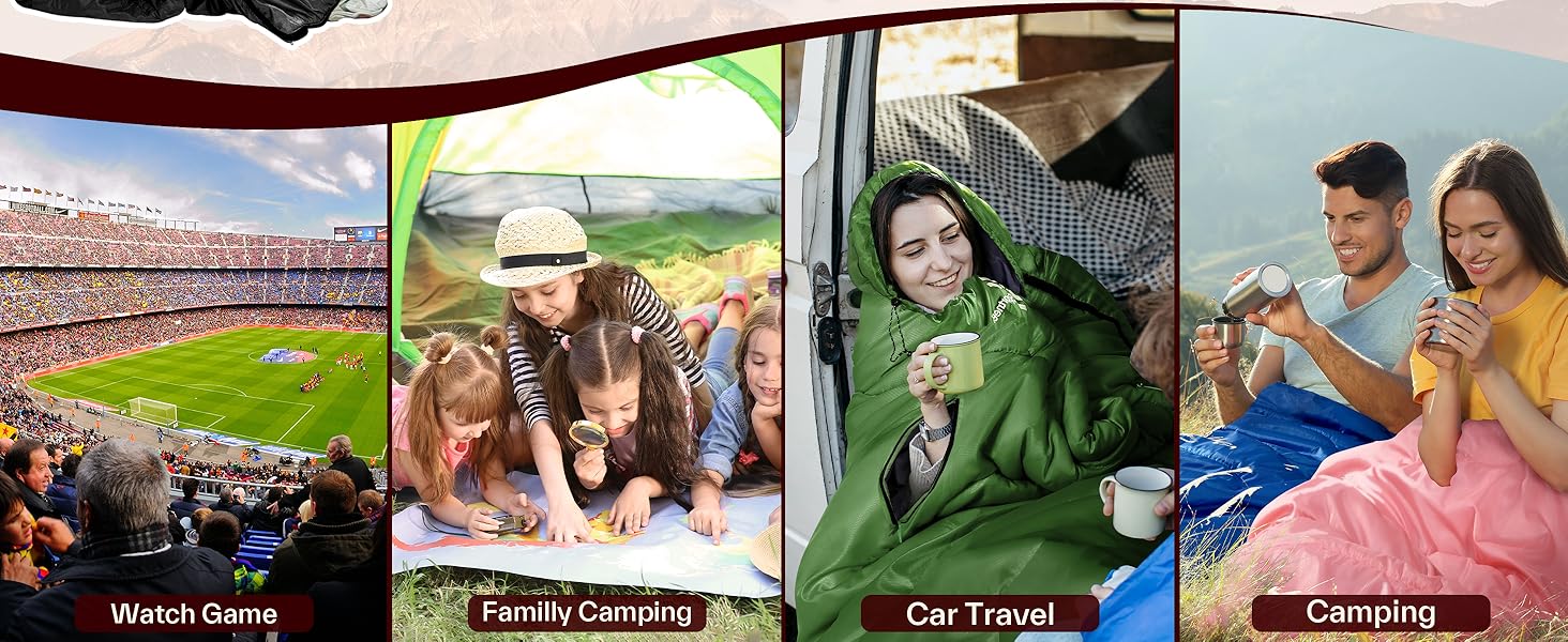 Сплячий мішок Sportneer Outdoor - ковдровий спальний мішок 3-4 сезони для дорослих, теплий, для кемпінгу, подорожей та активного відпочинку, 200x85 см, чорний