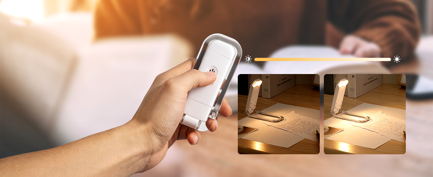 LED лампа для читання DEWENWILS на кліпсі, USB перезарядна, 2 рівні яскравості, тепле біле світло, подарунок для дітей та книголюбів