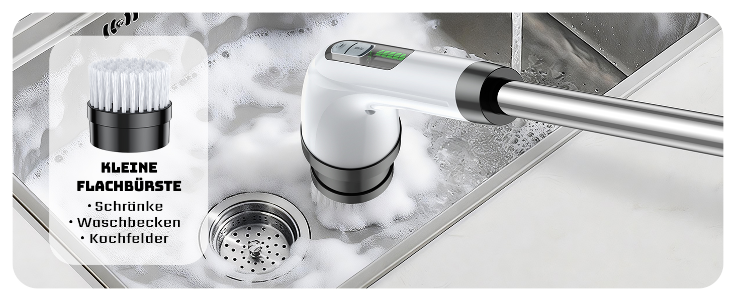 Електрична щітка для чищення Highyes Spin Scrubber, водонепроникна IPX7, біла