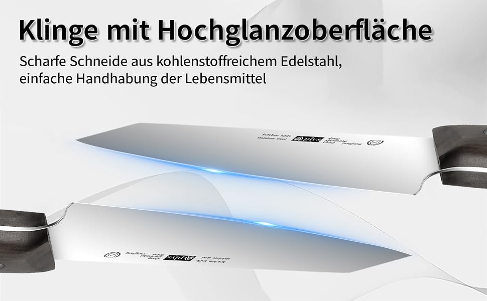 Японський ніж Kiritsuke від Plys: професійний кухарський ніж з нержавіючої сталі з дерев'яною ручкою
