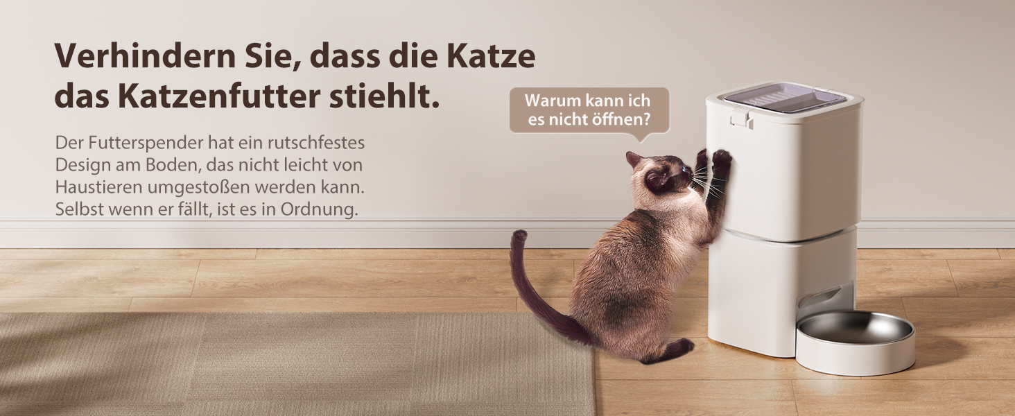 Автоматичний годівник для котів та собак з Wi-Fi, 5л, керування через додаток, 1-10 прийомів їжі на день