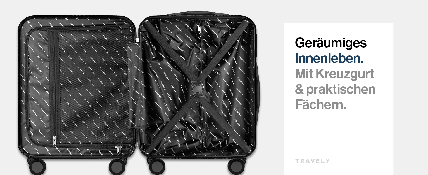 Чемодан ручної поклажі Travely Premium 55x40x20 см - 36 л, з TSA замком, синій. Підходить для Ryanair, Lufthansa, Eurowings