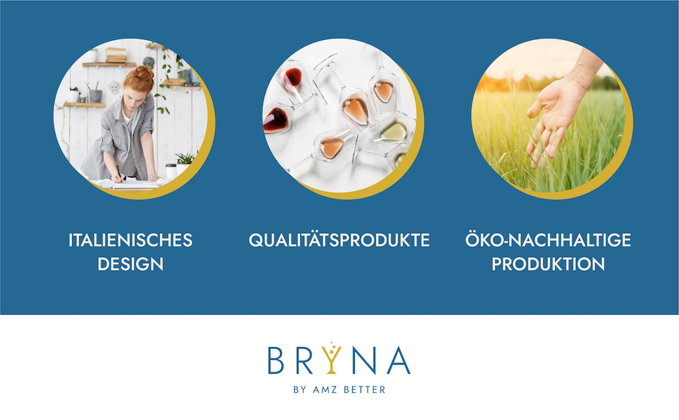 Набір з 6 келихів для вина BRYNA 330 мл з полікарбонату, італійський дизайн, прозорі, небиткі, багаторазові, для посудомийної машини
