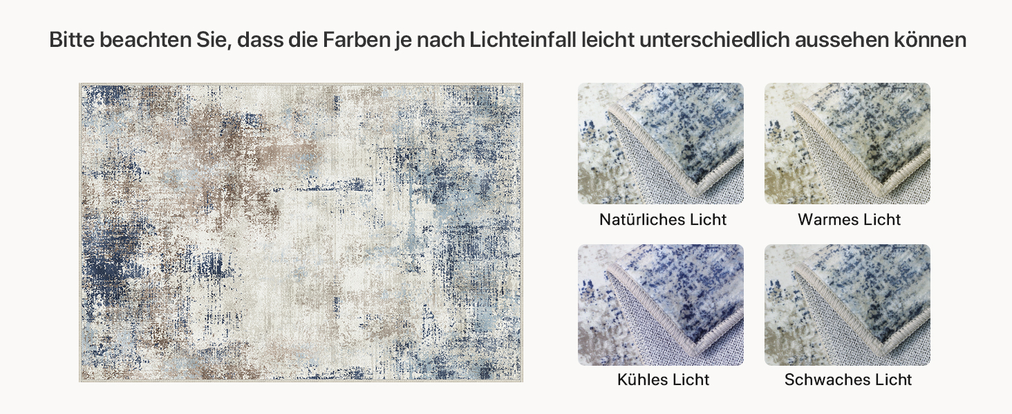 BEIMO Килимок для вітальні, абстрактний дизайн, короткий ворс, 120x170 см, антиковзаючі, для ванної, кухні, коридору, сіро-коричневий