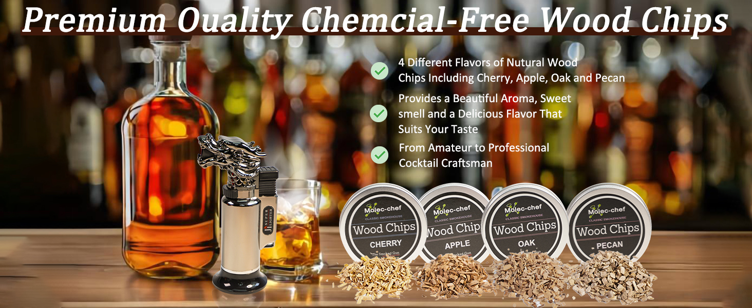 Набір для копчення RoseFlower Cocktail Smoker Set: Віскі, коктейлі, м'ясо, риба, сир. Ідеальний подарунок на День батька