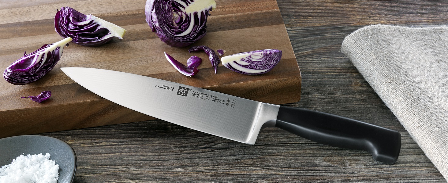 Кухонний ніж Zwilling Vier Sterne 20 см, нержавіюча сталь, Made in Germany