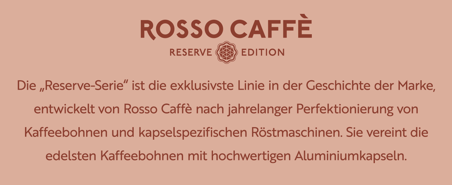 Капсули ROSSO CAFFÈ Nespresso Reserve Edition (80 шт.) - 8 сортів преміум еспресо, суміш, сумісні з Nespresso, Made in Italy