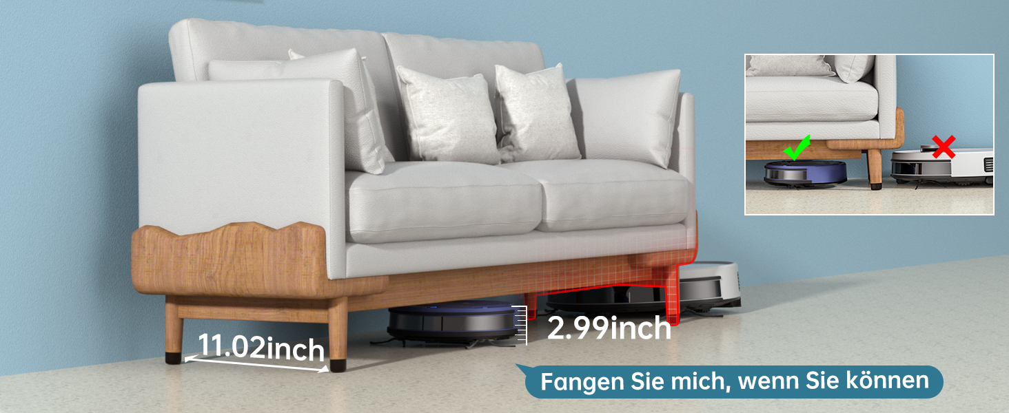 Робот-пилосос OKP з Wi-Fi, 2100Pa, суперантивний, керування через додаток/Alexa, 100 хв роботи, самозарядка, тихий, для шерсті тварин, підлоги, килима, Fiery Blade