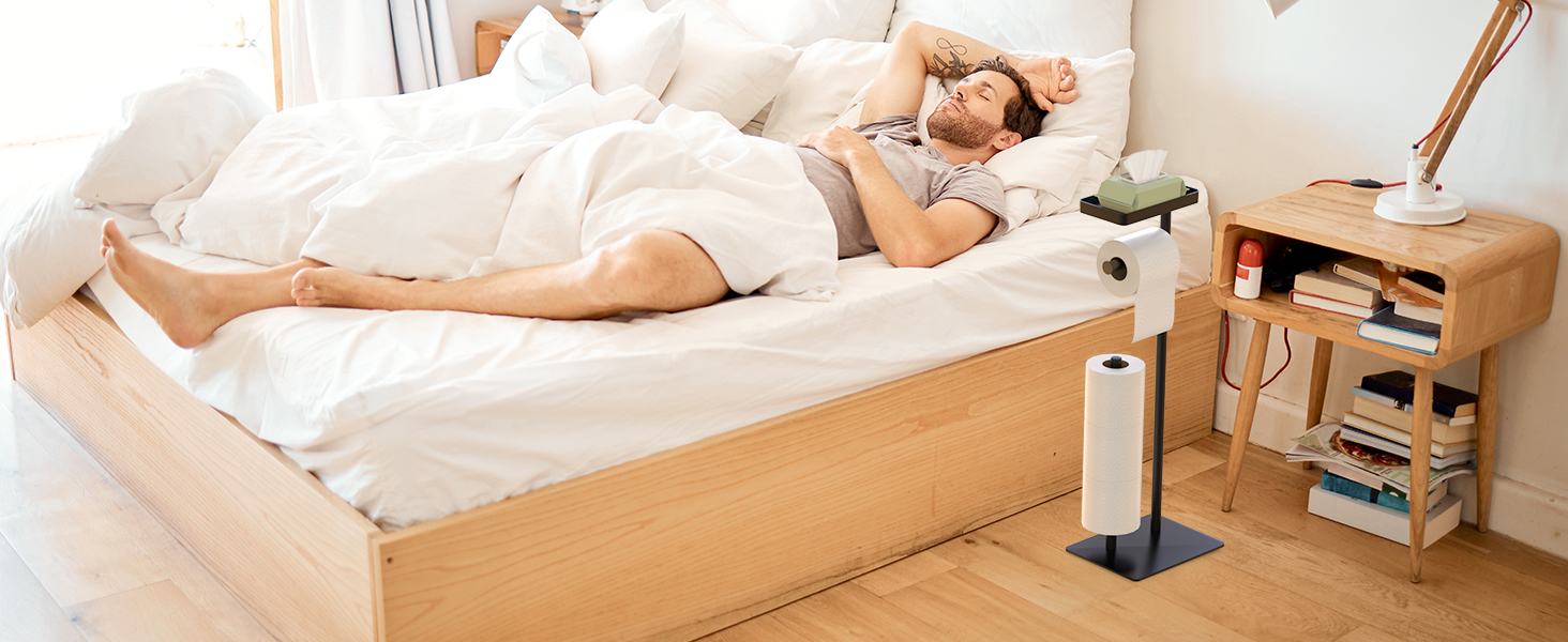 Підставка для туалетного паперу настільна з боксом для вологих серветок, з нержавіючої сталі, чорна матова