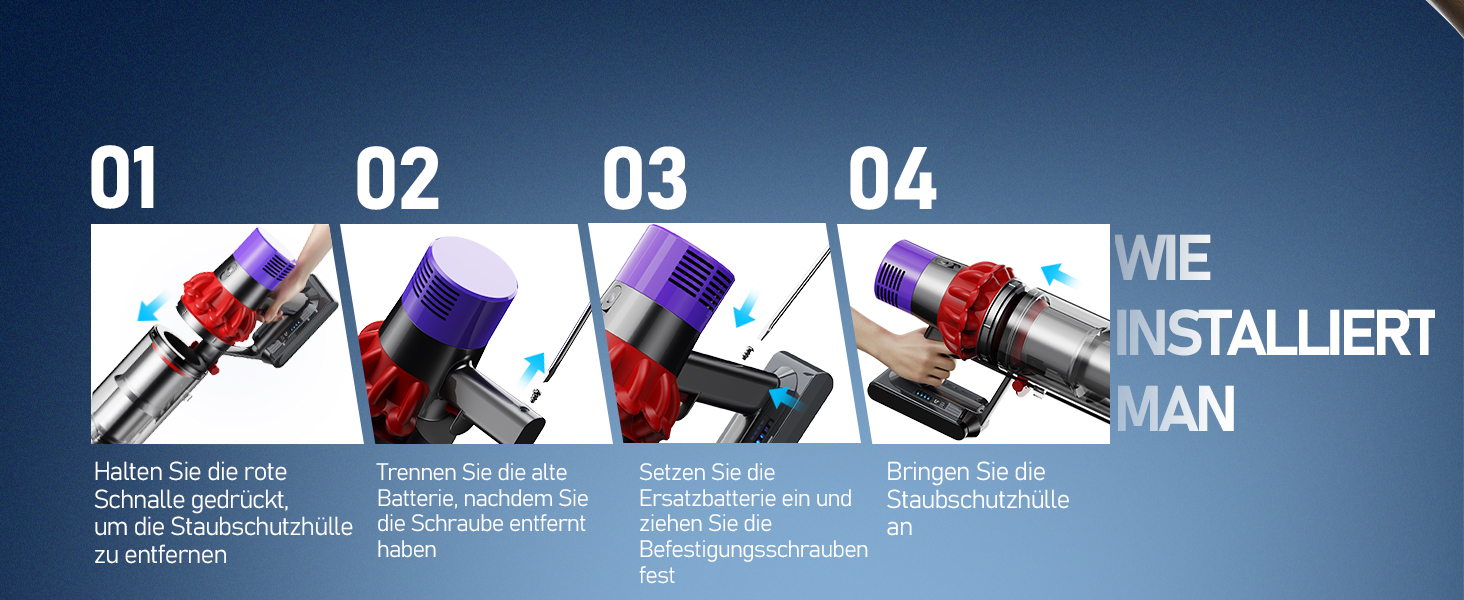 Акумулятор Keenstone 6.5Ah 25.2V для пилососів Dyson V10 Animal, Absolute, Motörhead, Fluffy, Total Clean, SV12