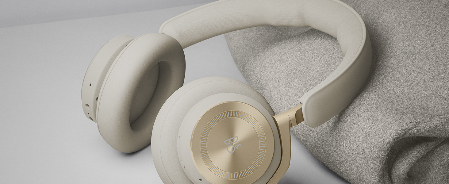 Bang & Olufsen Beoplay HX – Бездротові навушники Bluetooth з шумозаглушенням, до 40 годин роботи, 6 мікрофонів, золотий колір