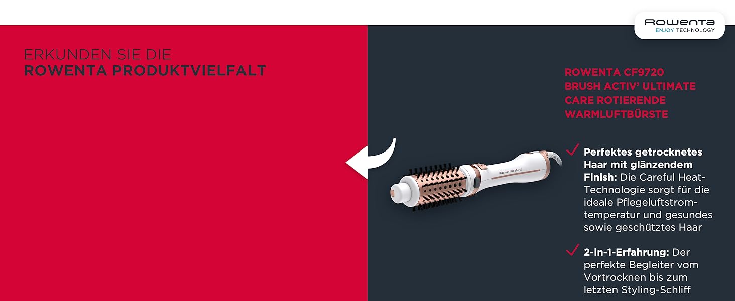 Фен Rowenta x Karl Lagerfeld CV581L Studio Dry: Ефективність та стиль, 6 режимів, Thermo Control, концентрат, чорний/червоний