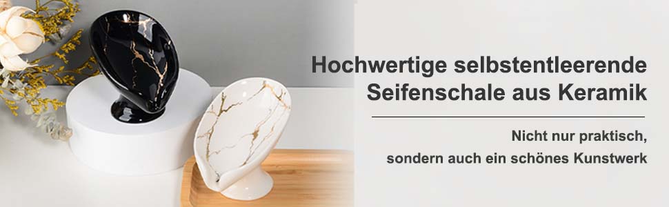 Керамічна мильниця Umlaca, мильниця для душу, підставка для мила, безперебійна мильниця, білий мармур, для кухні, ванної кімнати, душової кабіни