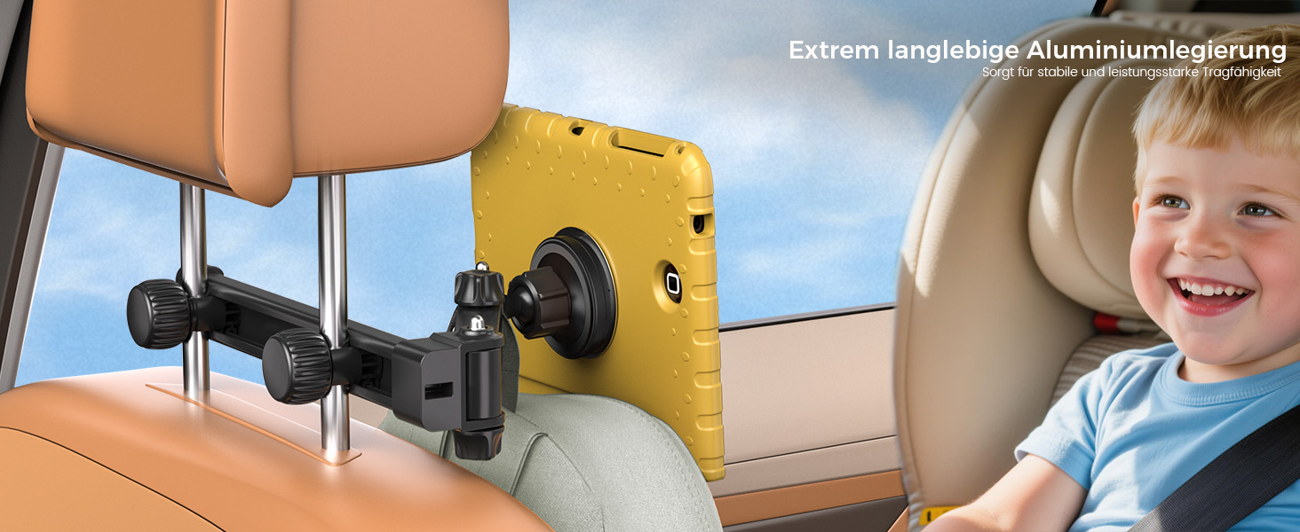 Автотримач для планшета OHLPRO: магнітний, регульований (48см), універсальний для iPad, смартфонів, Switch. З металевими кільцями