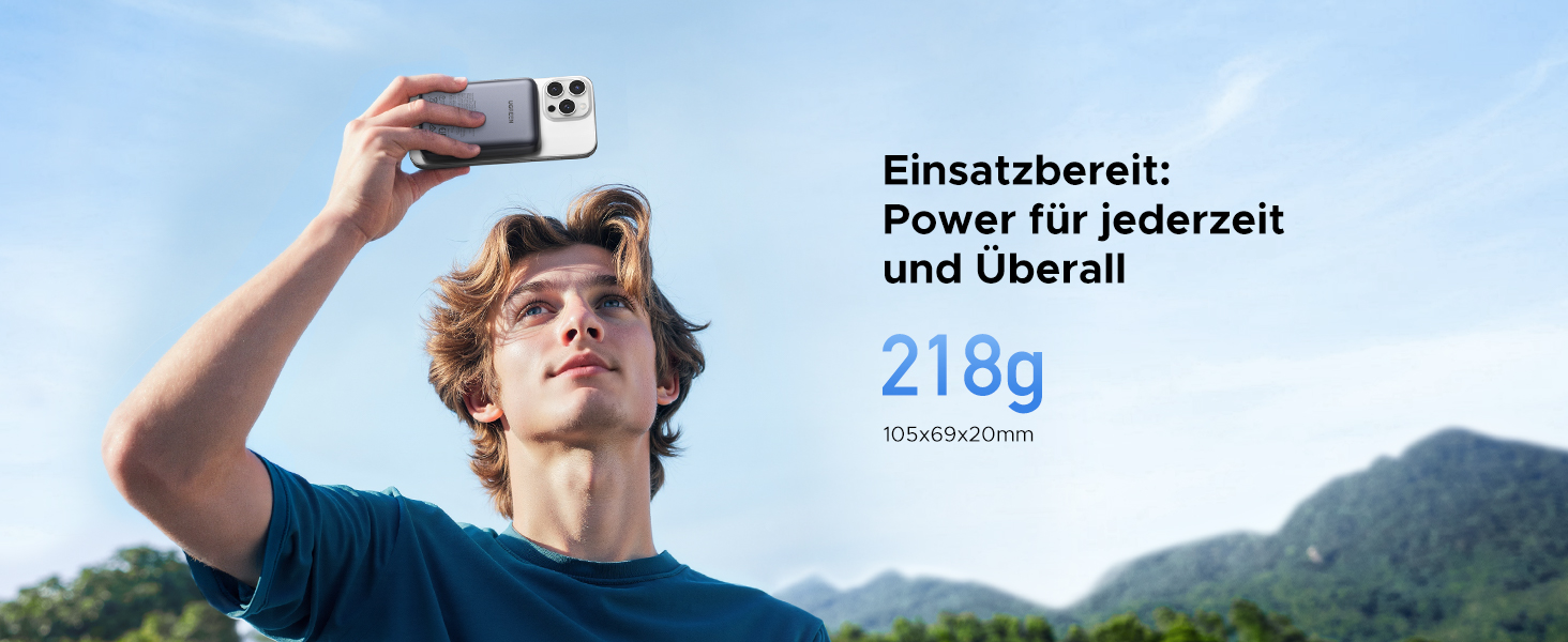 Power Bank UGREEN Nexode Qi2 10000mAh з MagSafe та USB-C 20W - зовнішній акумулятор для iPhone 16 Pro Max/16/15-12