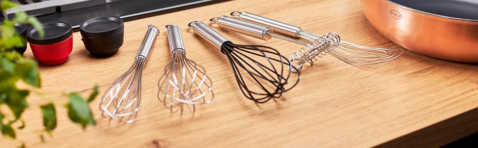 Вінчик для збивання RÖSLE Silikon, 27 см, нержавіюча сталь 18/10, термостійкий до 220°C, для миття в посудомийній машині