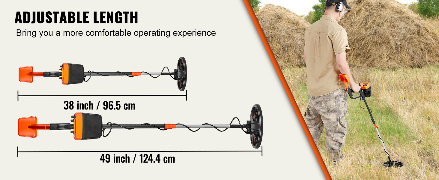 Металошукач VEVOR Profi: 30 см котушка, 7 режимів, IP68 (глибина занурення до 3 м), для пошуку золота, регульована ручка, Bluetooth-гарнітура, прецизійний детектор (20,3 см)