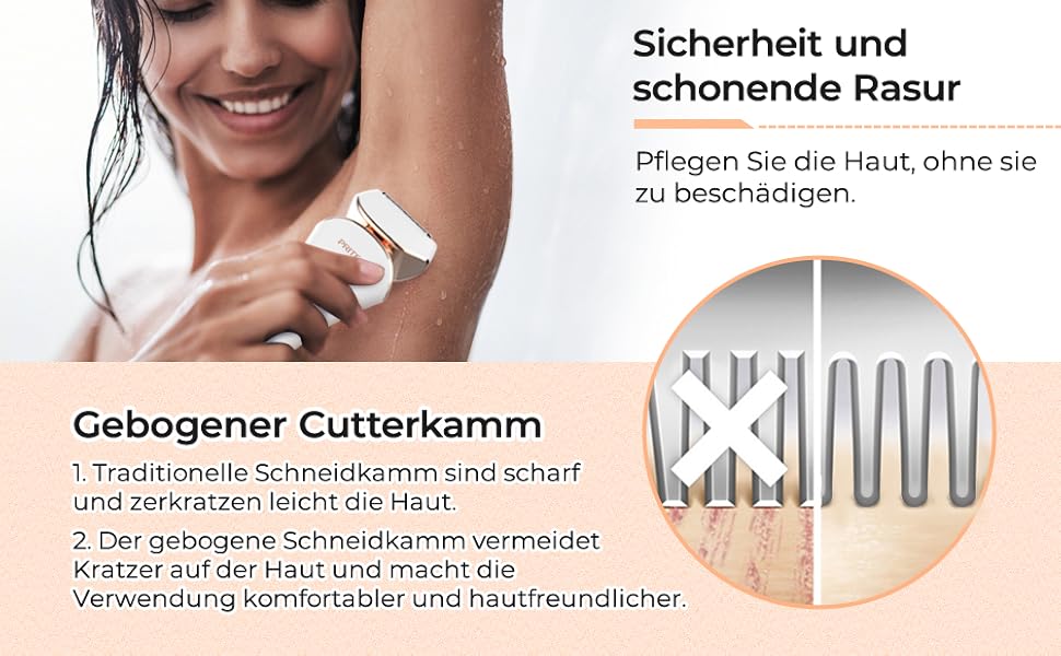 Електричний жіночий епілятор: бездротовий тример для тіла, бікіні, ніг та під пахвами (вологий/сухий)