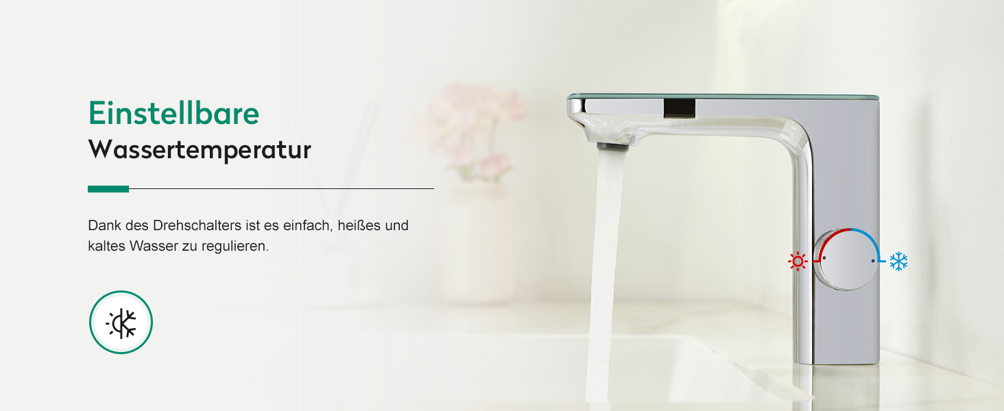 Кран кухонний CREA, 360° поворотний, з високим виливом, інфрачервоний, хром