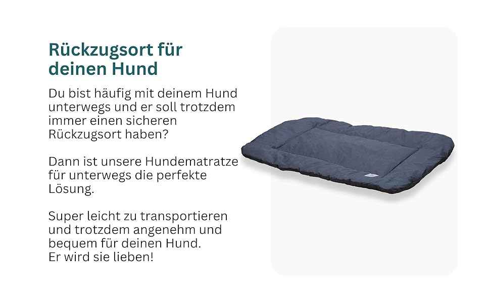 Килимок для собак Wanderpfote, 75 x 50 см, ортопедичний, вологостійкий, синій (M)