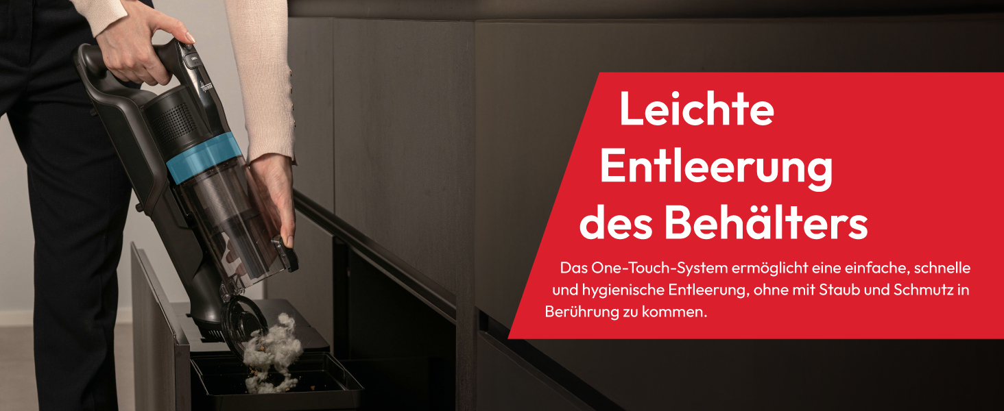 Бездротовий пилосос Hoover HF1 Plus з Anti-Hair Wrap, паркуванням та LED-підсвіткою, HEPA-фільтр 6-рівнів, для алергіків, час роботи 45 хв (для килима та твердих поверхонь)