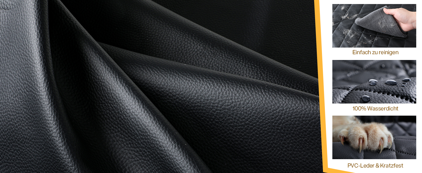 Pecute Dog Car Seat - XL Upgrade - Reinforced & Secure for Medium & Large Dogs - 70x61x55cm with 4 Straps
