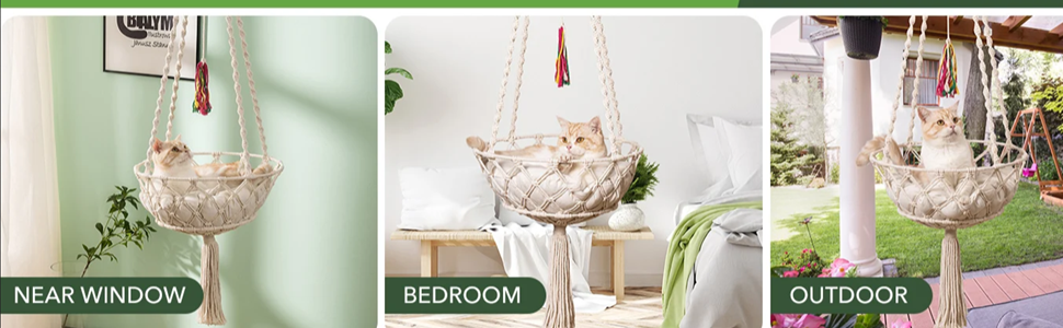 Гніздо-гойдалка для кота, бавовна, 45 см (білий)