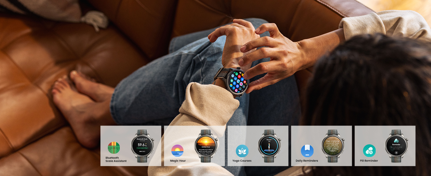 Смарт-годинник Amazfit Balance 46 мм Сірий: NFC, GPS, 150 режимів спорту, моніторинг сну та здоров'я, Bluetooth дзвінки, до 14 днів роботи