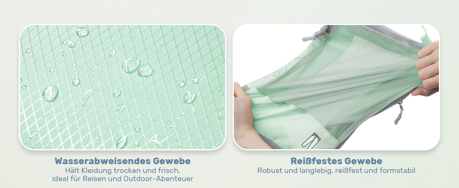 Набір з 8 компресійних органайзерів для валізи - чорний та м'ятний (8 шт.)