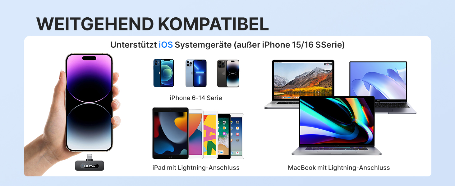 BOYA BY-V2 Бездротовий мікрофон-лапка для смартфона: iPhone, Android, USB-C, 48 КГц, 9 годин роботи, шумозаглушення