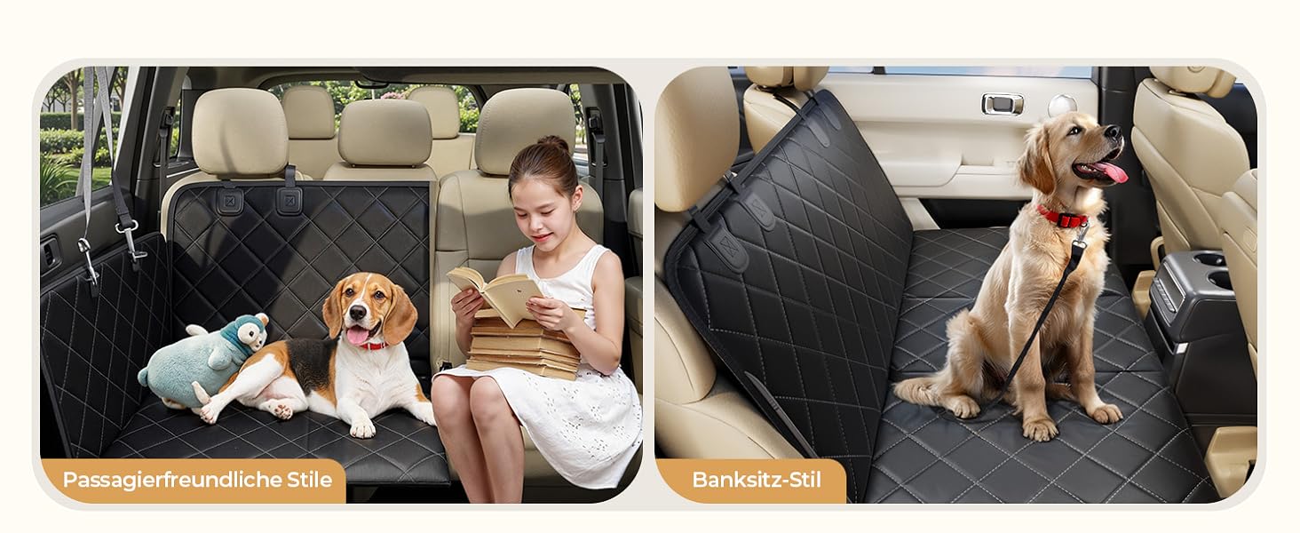 Килимок для собак у машину з жорсткою основою | Водонепроникний, антиковзний, захист від подряпин | 6-в-1, XXL, з ременями безпеки
