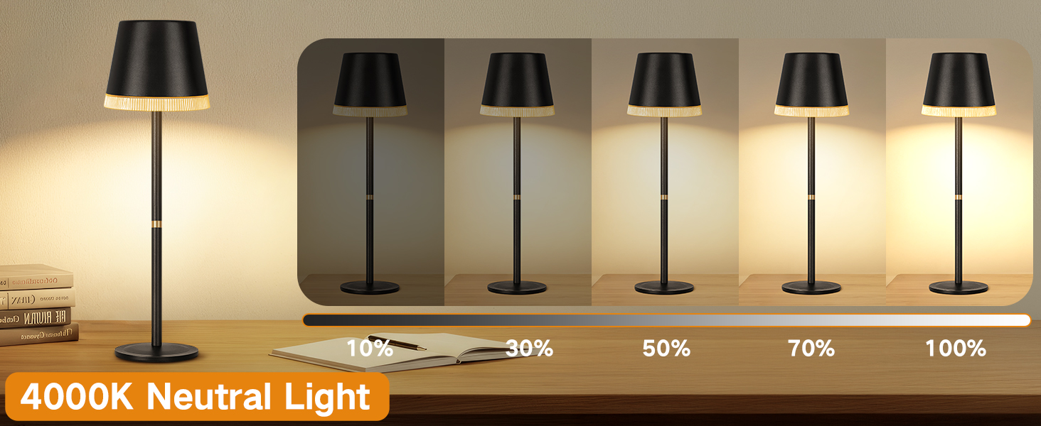 Світлодіодний настільний світильник OUTON з акумулятором, USB-C, 3 режими світла, димування, зелений - 2 шт.