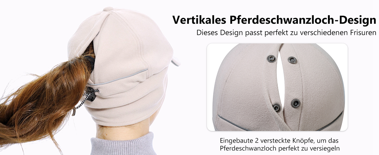 Флісова шапка-пончик GADIEMKENSD для жінок з відбиваючими елементами, регульованим козирком та нагрівачами для вух, 55-58, хакі