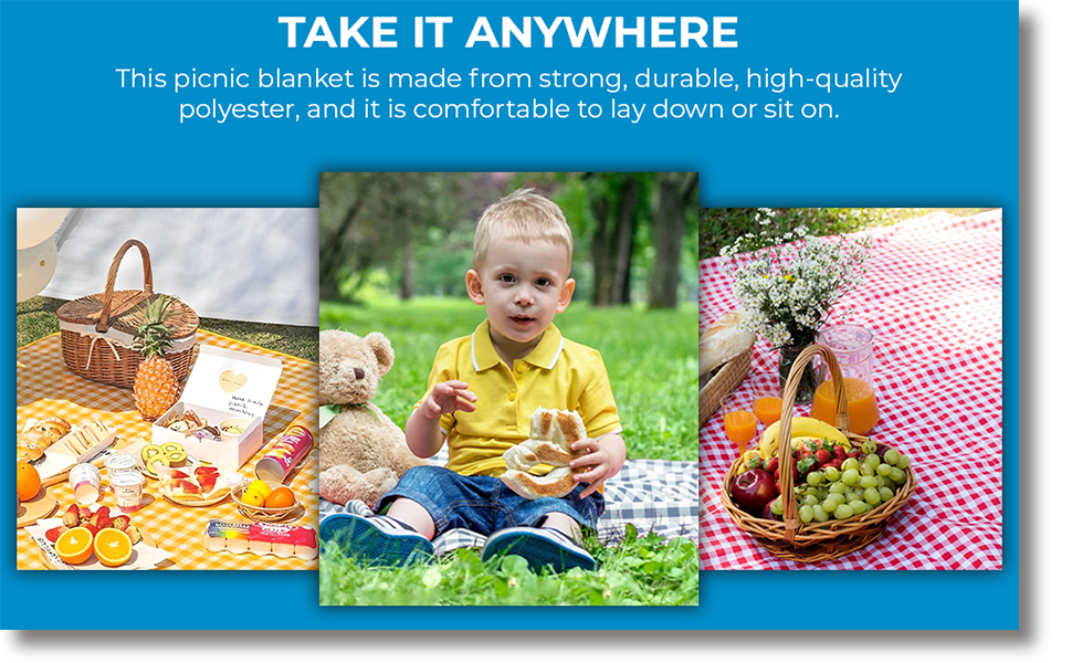 Пікнік-дека Pelle & Sol, водонепроникна, 200 x 140 см, складана, для відпочинку на природі, пляжна, з антиковзаючим покриттям, з ручкою, пісоко-стійка, придатна для прання, для саду, піших прогулянок, кемпінгу, блакитна