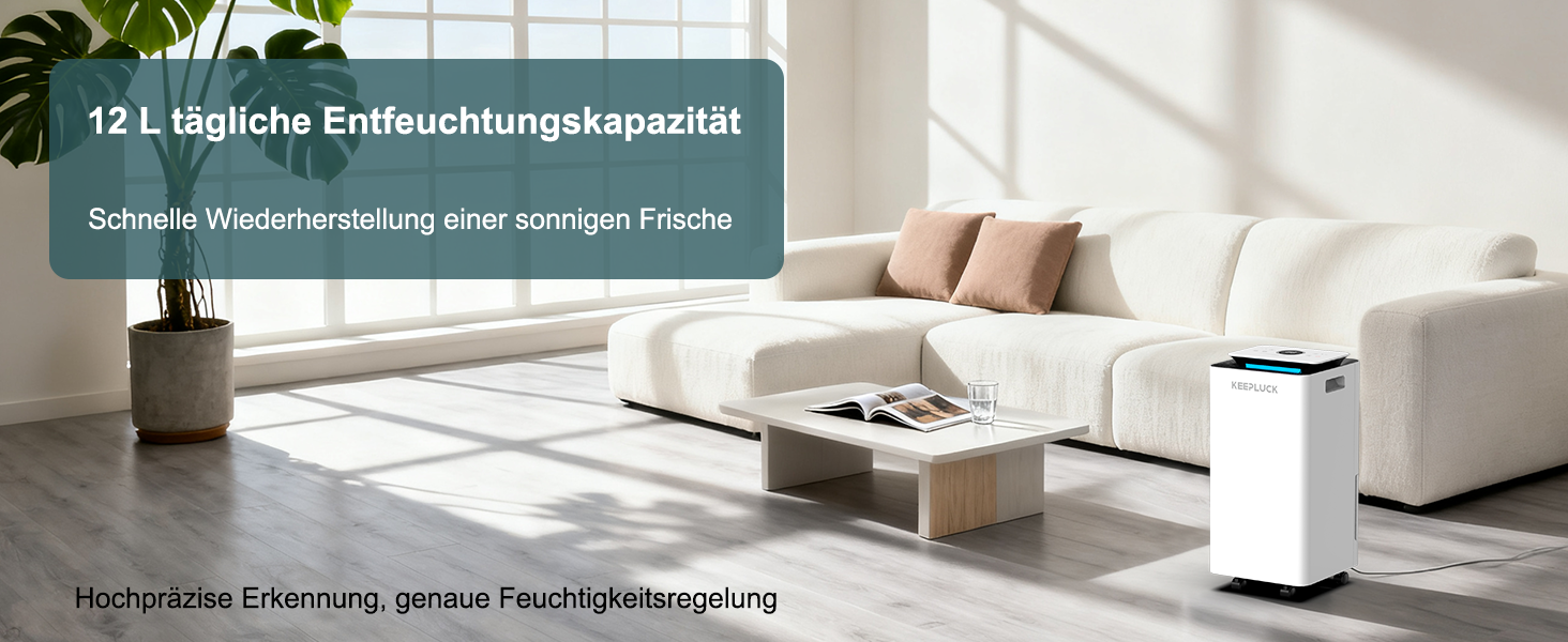Зволожувач повітря 12L/24H для ванної кімнати та кімнати, 18-24м², білий (FDD12)