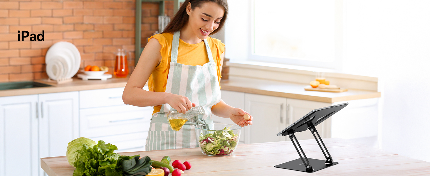 Підставка для ноутбука TECKNET, металева, регульована, чорна, 10-17.3 дюймів