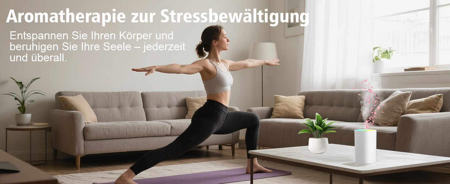 Портативний міні-увлажнитель повітря для спальні, 400 мл аромадифузор для дому, особистий настільний зволожувач для рослин, аромадифузор для дому, 2 режими, нічник, автоматичне вимкнення, чорний
