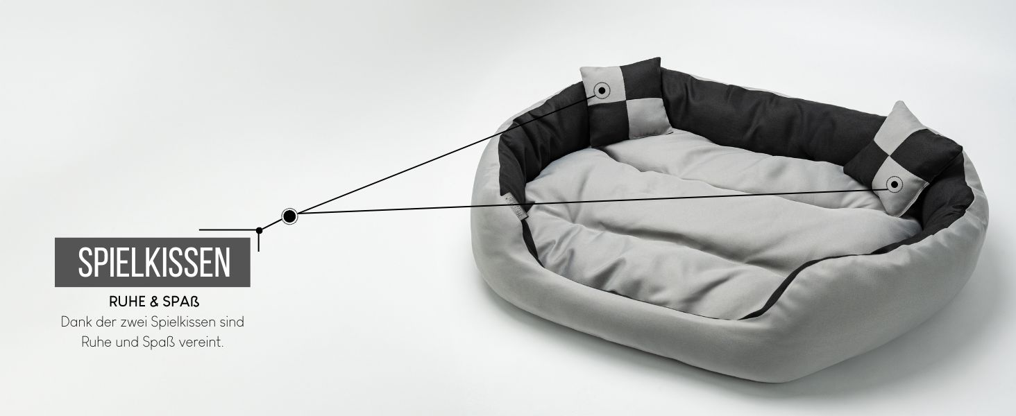 Кіжувалля для собак Lionto 4-в-1 з двостороннім подушкою з міцного оксфорду, 65x50 см, для котів та собак усіх розмірів, з глибоким входом, включає декоративну подушку, водовідштовхувальне, коричнево-бежеве