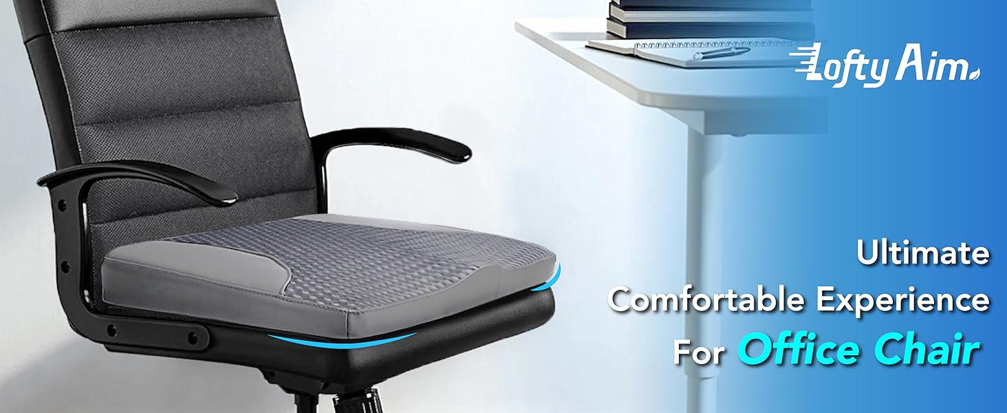 Подушка для сидіння в авто з Memory Foam для спини та куприка, шкіряна, 4D сітка, темно-сіра