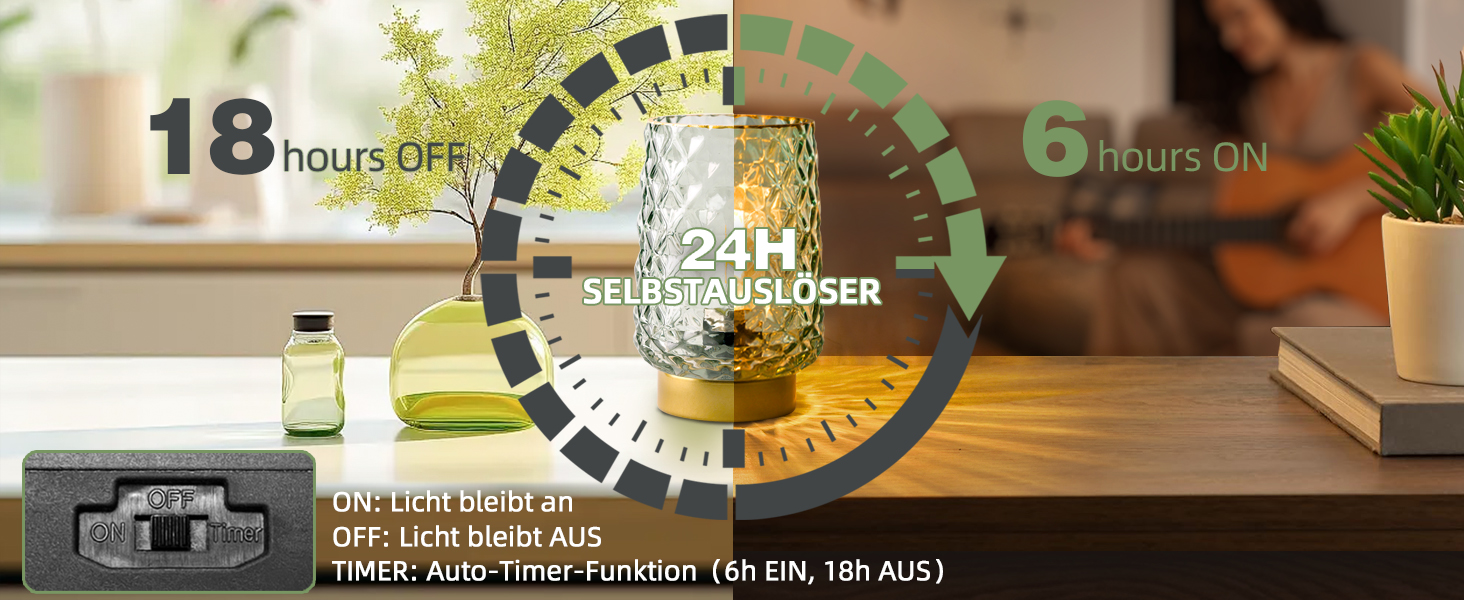 LED настільна лампа MJ PREMIER: акумуляторна, сенсорне керування, регулювання яскравості, скло, USB зарядка, аварійне освітлення (зелена)