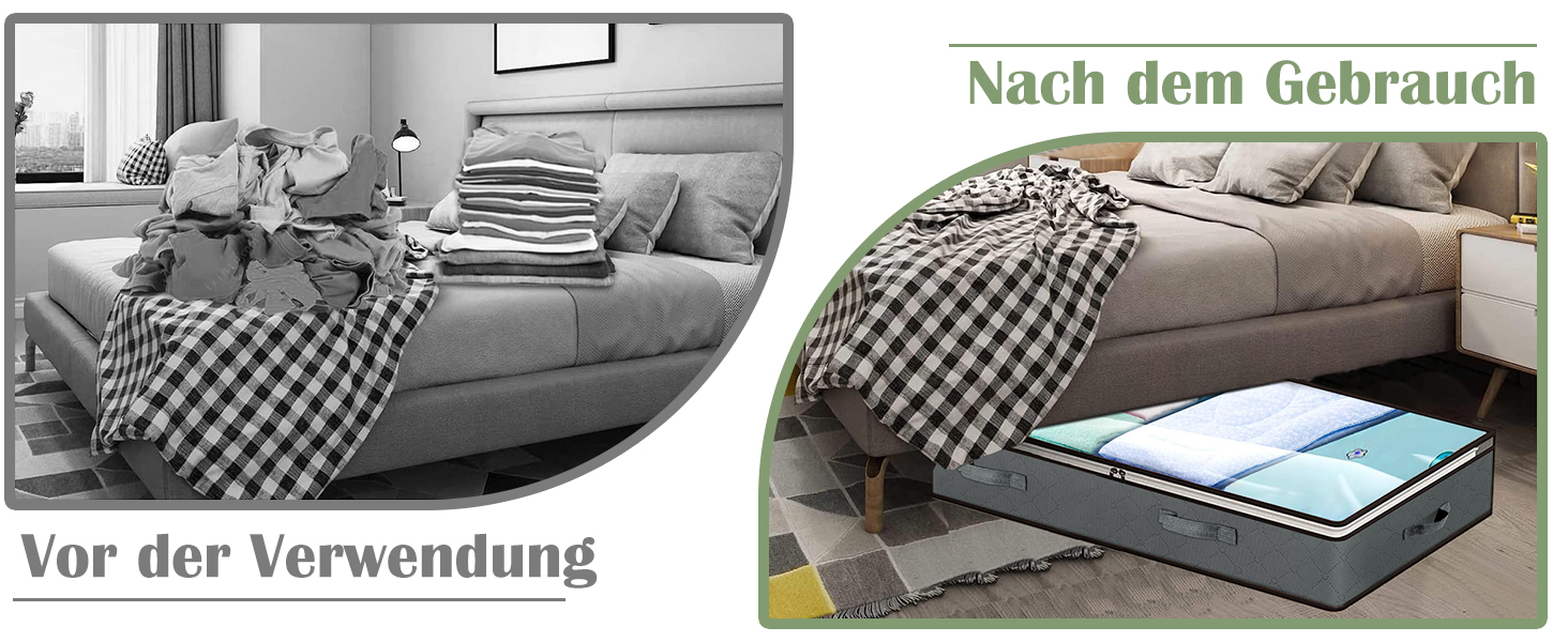 Коробка для зберігання під ліжко Flow Fire, 90L, 4 шт., з кришкою, складна, для постільної білизни та одягу