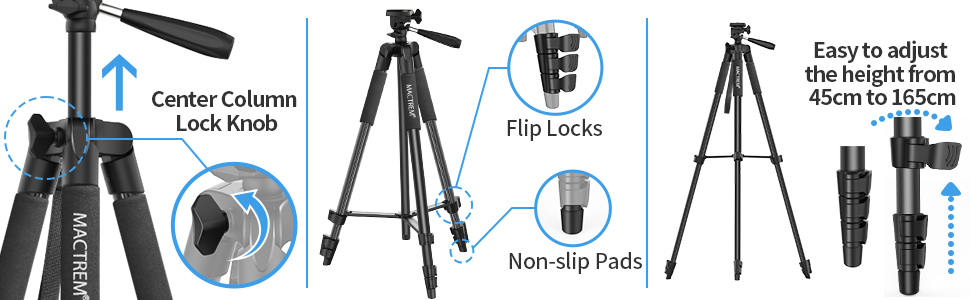 Штатив Handy Stativ Upgrade 172см для камери, смартфона, iPad з тримачем та пультом, легкий, чорний